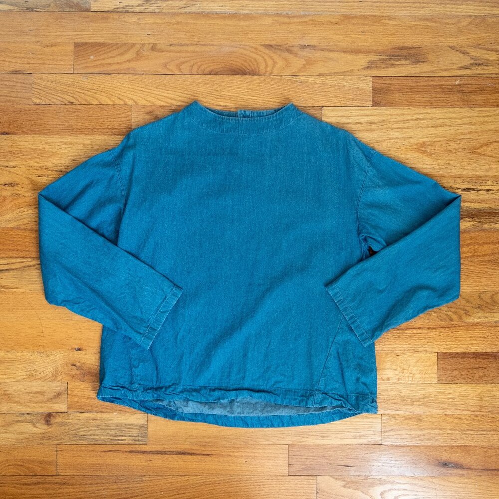 Muji denim blouse